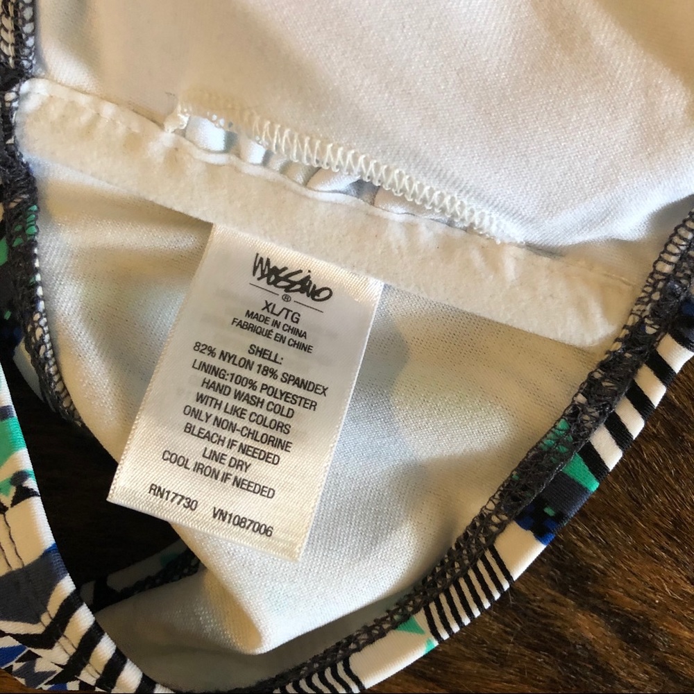Pattern Print Strapless Swim Top - Picture 3 of 3